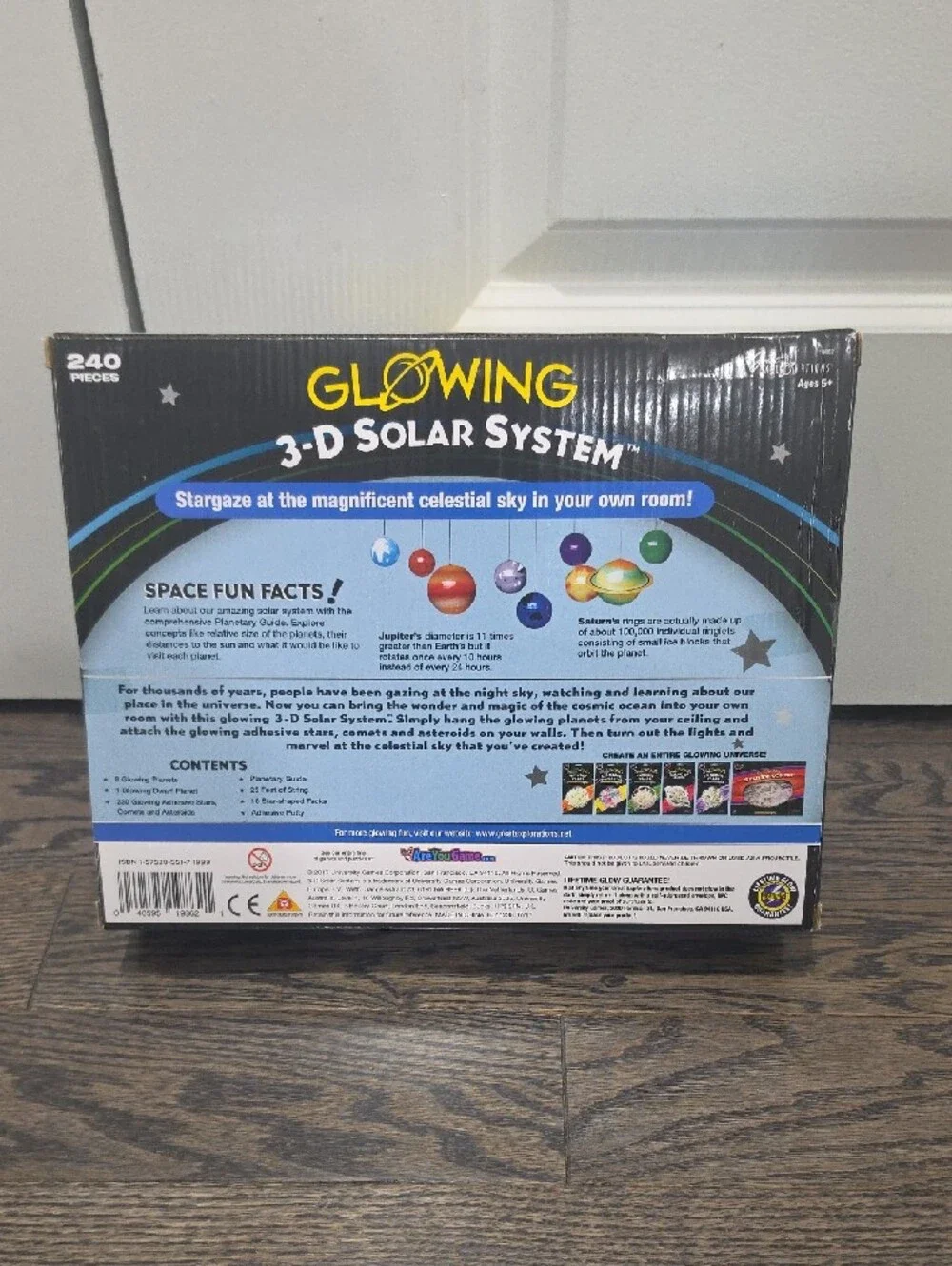 Glowing 3-D Solar System Kids Toy